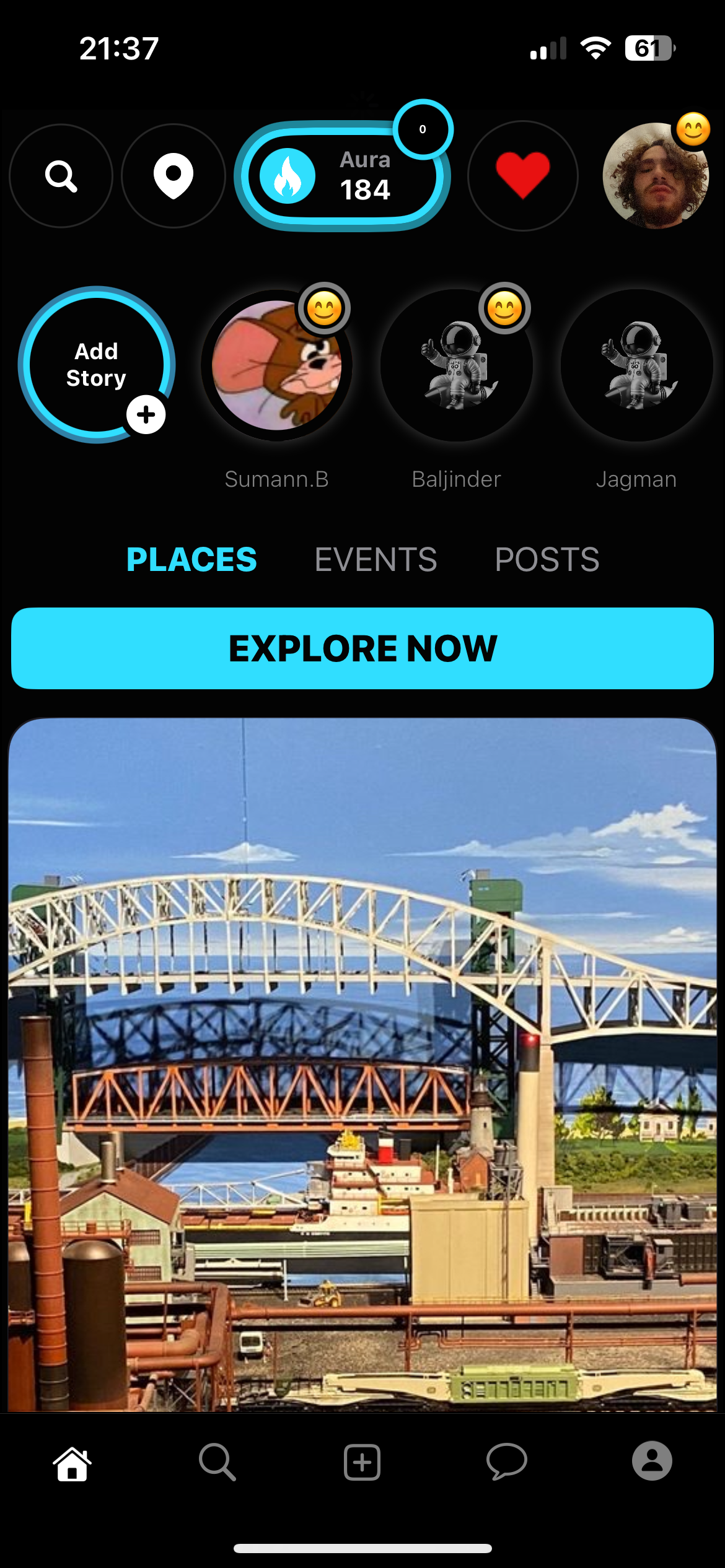TheLetsGoApp — Discover screen